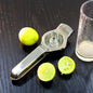 Stainless Steel Lemon Squeezer with an ergonomic handle, perfect for efficient juice extraction.