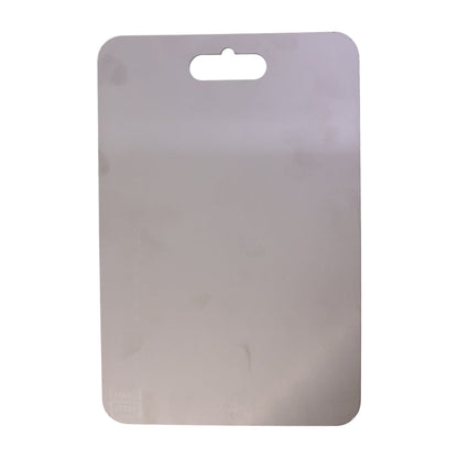 Hygienic stainless steel chopping tray with smooth surface
