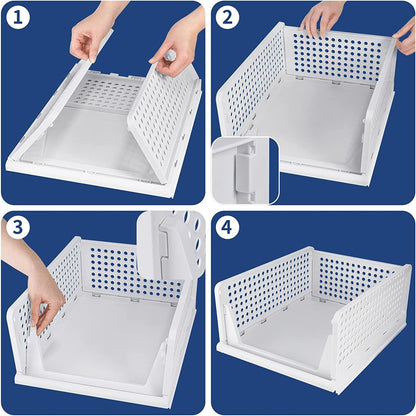 The foldable and stackable plastic wardrobe drawer organizer, perfect for any Indian home.
