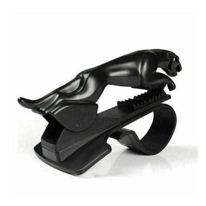 Packaging of the PHOBIA car phone holder with its distinctive leopard design.