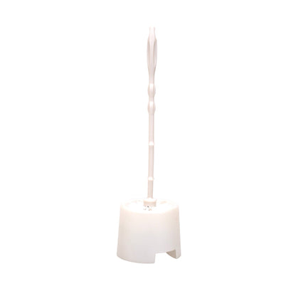 Ergonomic Pro Clean toilet cleaning brush securely placed in its potted holder.