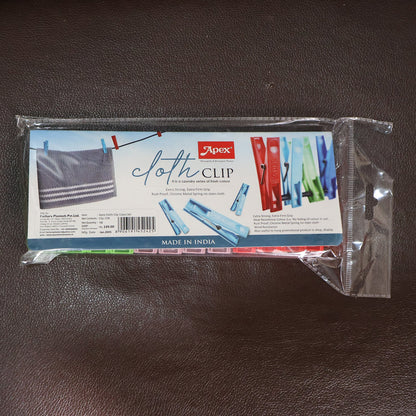 Durable cloth clips set for indoor and outdoor drying