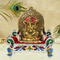 Beautiful Bal Gopal Singhasan with intricate carvings, perfect for a home temple.