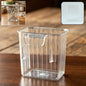 Transparent Mini Rack-Mount Storage Box with hanging hook for kitchen use