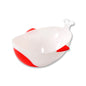 Ergonomic fish-shaped rice drainer in vibrant color for kitchen use.
