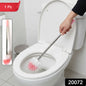 Toilet cleaning brush with ergonomic long handle for effective bathroom use