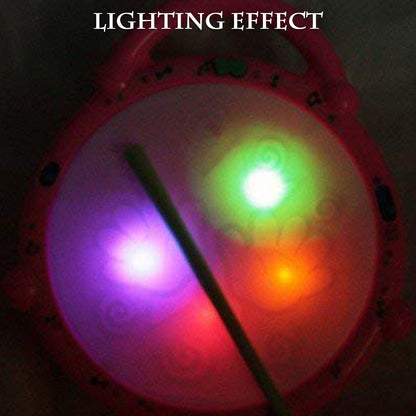 Top view of the musical Flash Drum Toy, highlighting its integrated light and sound functions.