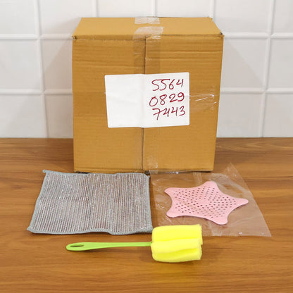 Sink strainer and cleaning brush used for effective kitchen maintenance