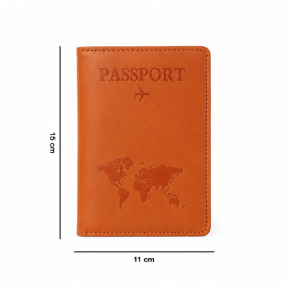 Durable PU leather travel passport holder designed for frequent travelers