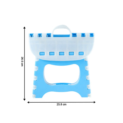 Foldable step stool with textured non-slip surface for safety