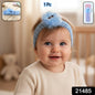 Baby girl soft elastic hair band with pom pom detail