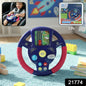 Musical steering wheel toy with colorful interactive buttons and lights