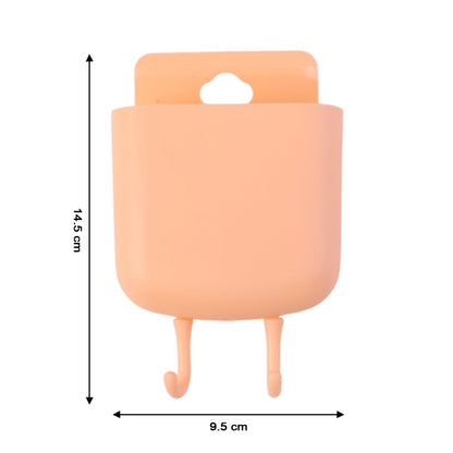 Bedroom wall organizer pocket for mobile charging and accessories