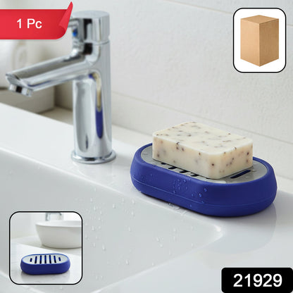 Bathroom soap dish tray with anti-slip design
