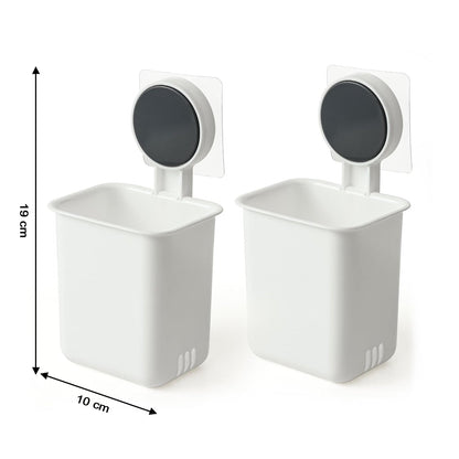 Modern bathroom storage organizer cups showcasing their functional design