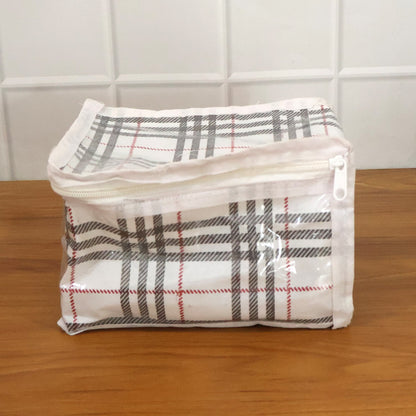 Compact and reusable jewellery storage kit with clear PVC pouches