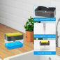 Konvex 2-in-1 Soap Dispenser with built-in scrub holder on a kitchen counter.