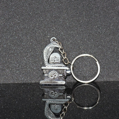 Antique finish Shivling and Trishul keychains for keys