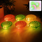 Set of 6 multicolor lotus canopy LED decorative lamps floating gently