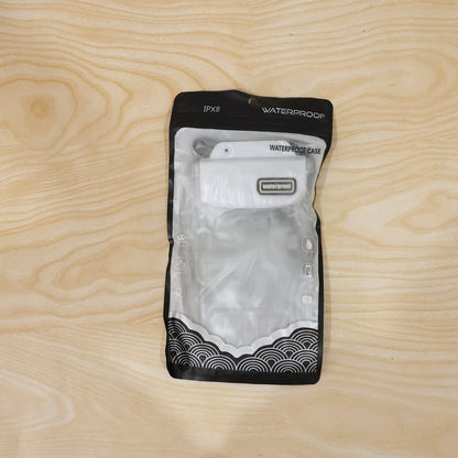 Lifestyle shot of waterproof mobile pouch during outdoor activity