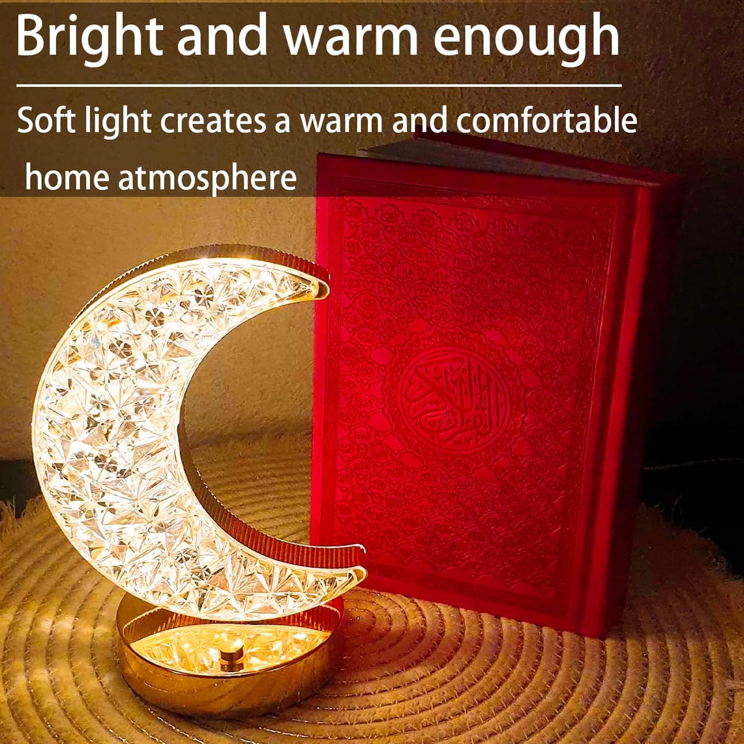 USB-C charging port on the base of the Moon Crystal Lamp for convenience.