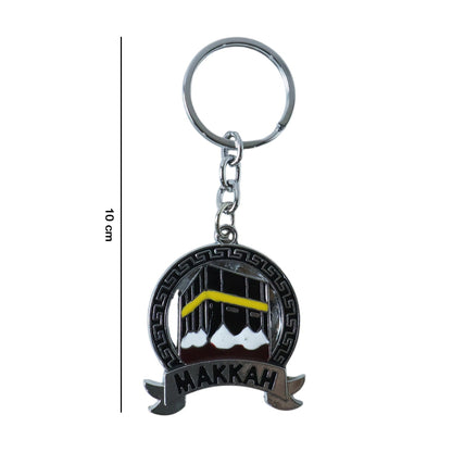 Islamic souvenir keychain with Makkah artwork