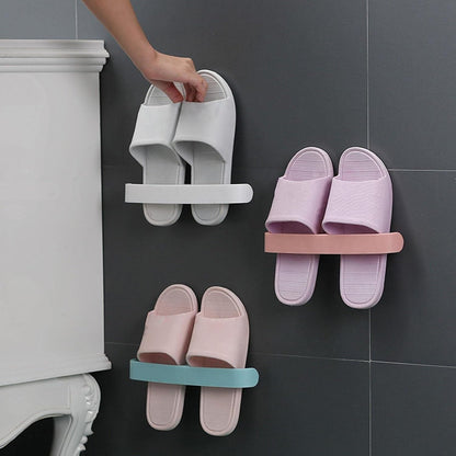 Damage-free installation of the Bathora multi-purpose hanging rack in a clean shower area.