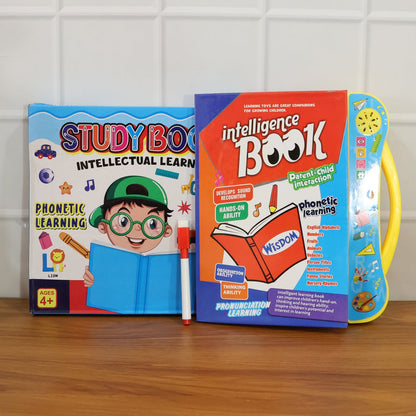 Child's hand engaging with a page of the Kids Learning Book, demonstrating interactive play.