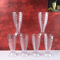 Front view of Supermom transparent plastic milkshake glass set with 6 tumblers