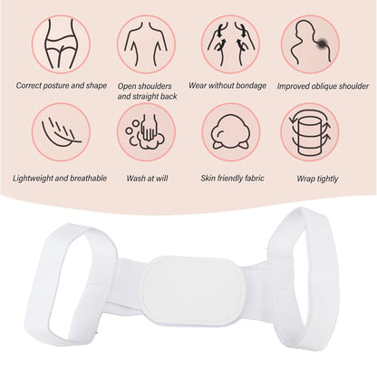 Back view of the adjustable Posture Corrector ensuring a snug fit.