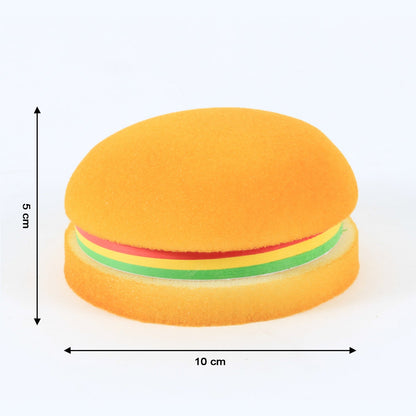 A set of burger notes shown from different angles, emphasizing their unique and playful design.
