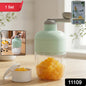 Manual ice crusher with hand crank and transparent container