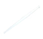 Durable white plastic rolling pin ready for chapati making on a kitchen counter.