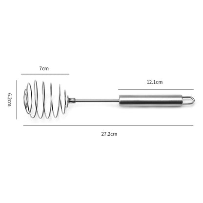 Size guide for spring whisk egg beater