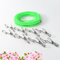 Set of stainless steel clothes pegs with rope for laundry