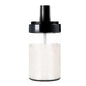 Single Tidy Table Glass Spice Jar with attached spoon and leakproof lid.