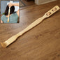 Wooden back massager stick with dual nodes for muscle relief