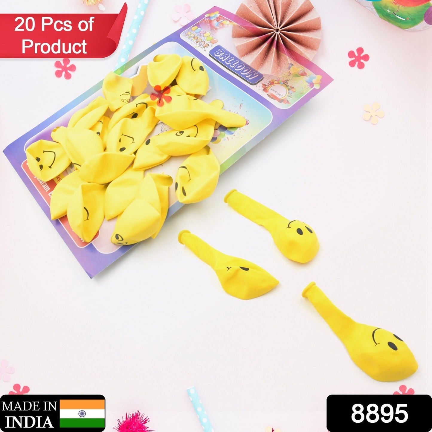 Assortment of colourful printed balloons, perfect for any festive decor.