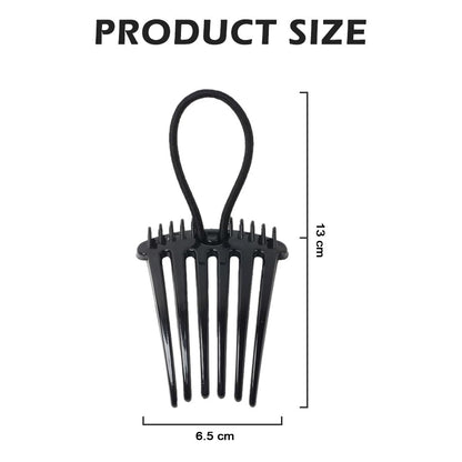 Hair bun styling volumizing comb clip to create fuller hairstyles