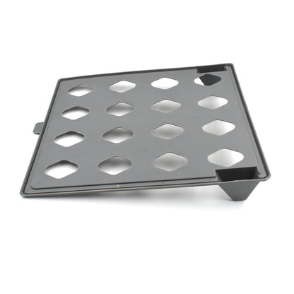 Plastic cloth organizer simplifying the process of folding and stacking fabrics.