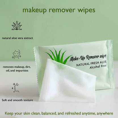 Premium natural aloe makeup remover wipes pack of 10 for deep cleansing