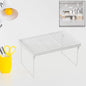 Foldable plastic organizer storage rack suitable for bathroom and kitchen