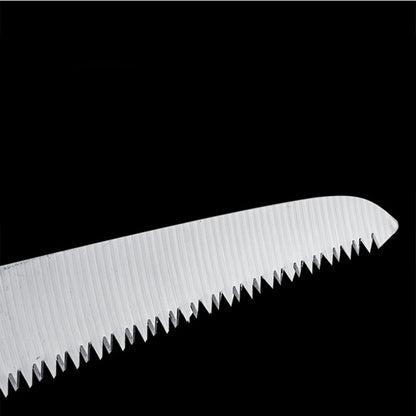 Detailed shot highlighting the durable construction of the tree pruning saw.