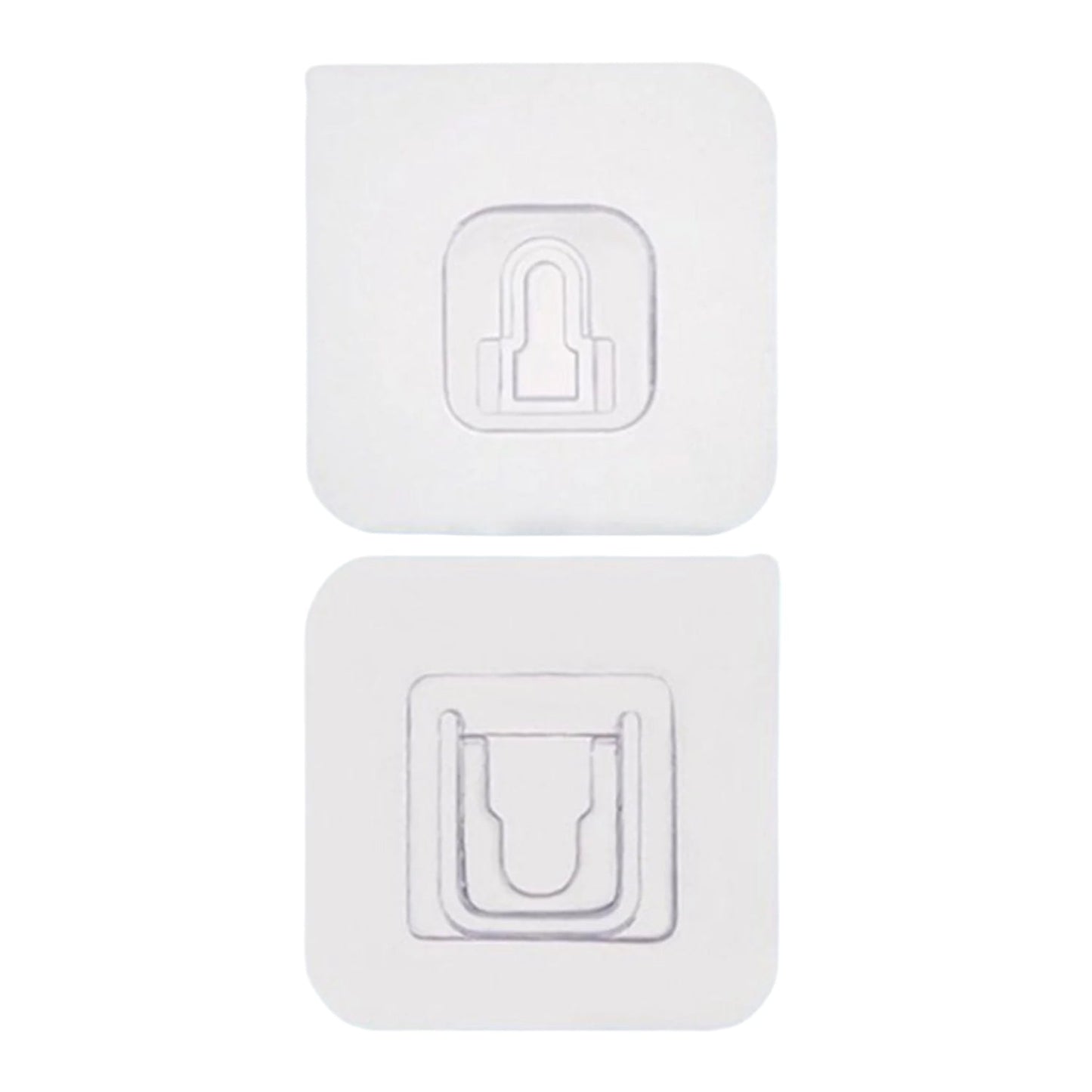 Adhesive wall hooks holding various kitchen utensils, showcasing their versatile use.