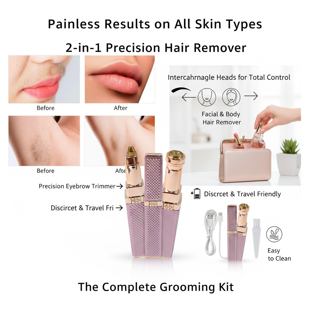 Eyebrow razor dual blade for painless hair removal