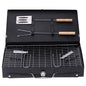 FirePot Portable Barbecue Grill in its compact briefcase style, ready for travel.