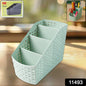 Multi-Purpose Storage Basket Organizer filled with household items on desk