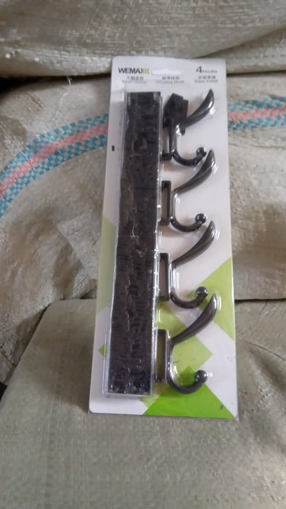 Eco-friendly adhesive and mounting accessories for the GlimmerHome coat hanger.