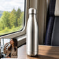 Sleek 500ml stainless steel water bottle for daily hydration.