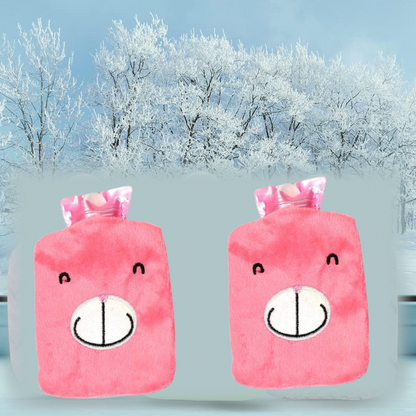 Compact Pink Hot Water Bag, perfect for travel and on-the-go pain relief.